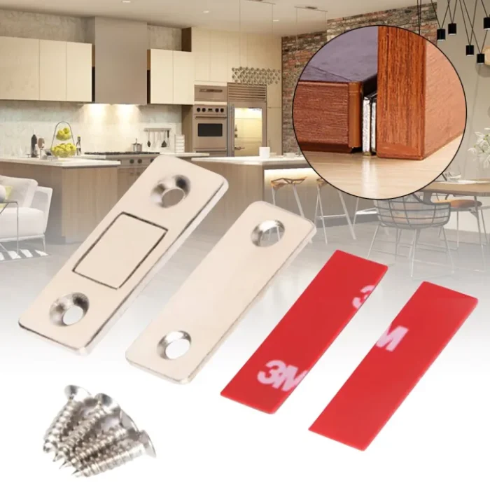 1 Set Hardware Door Stopper magnetism strong door closer magnetic door lock - Image 9