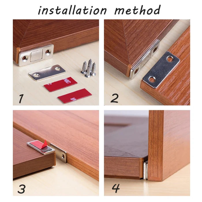 1 Set Hardware Door Stopper magnetism strong door closer magnetic door lock - Image 1