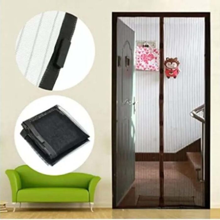 Magic Mesh Deluxe- Hands Free Magnetic Screen Door, Mesh Curtain Keeps Bugs Out - Image 1