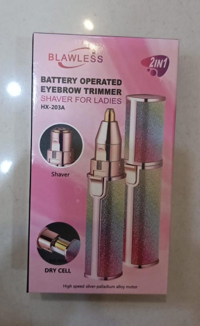2 in 1 Rechargeable Electric Facial Hair Remover Multi Attractive Color With USB Charging Cable And Cleaning Brush - Image 2